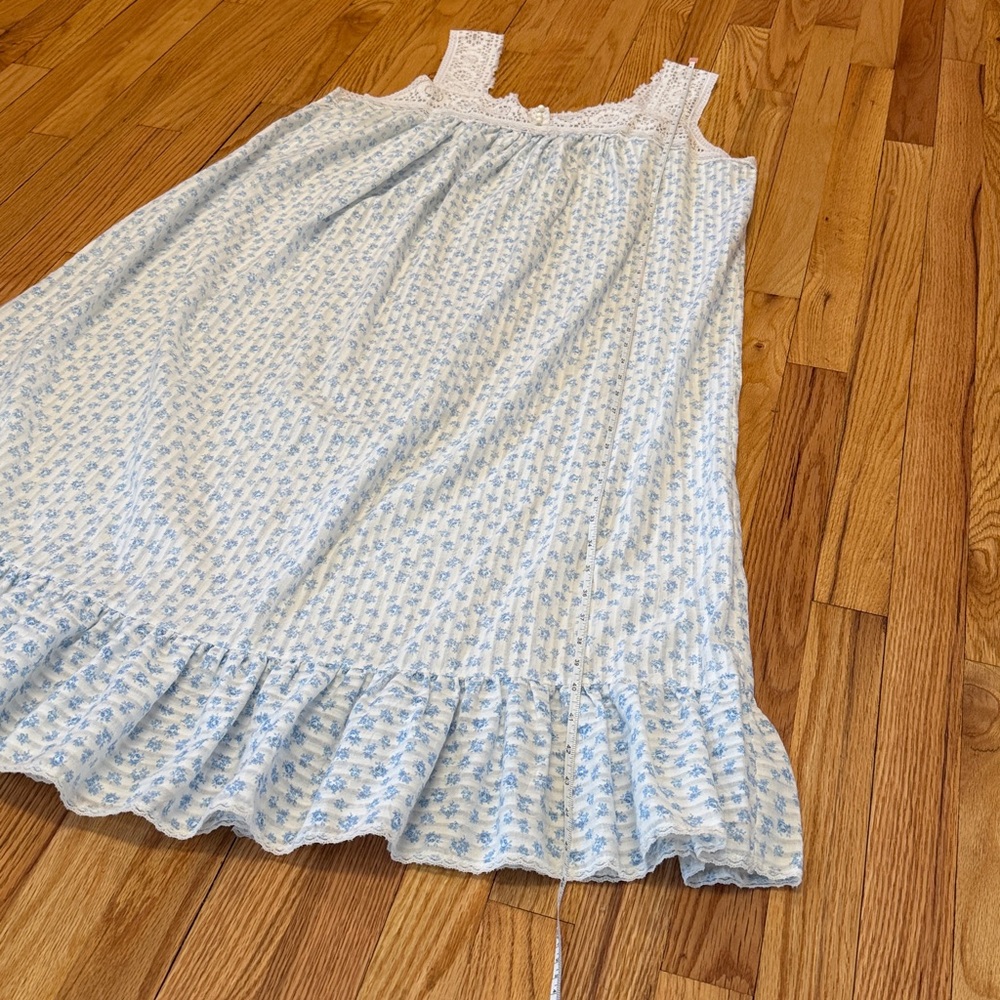 VTG Willow Creek Nightgown & Robe Set Peignoir Floral Lace Prairie style LARGE - Picture 10 of 14